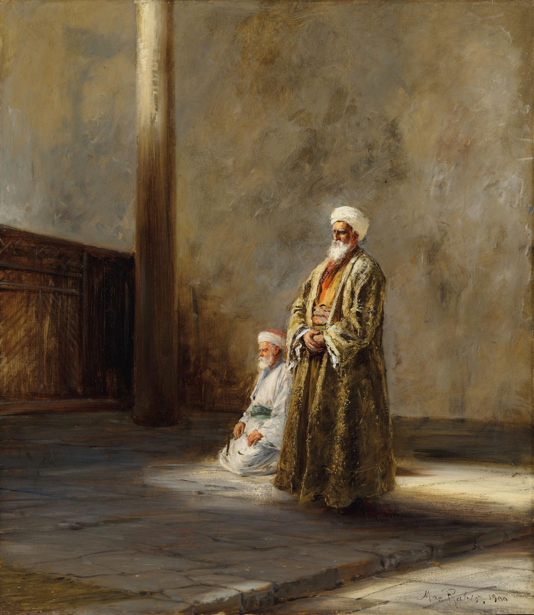 Max Friedrich Ferdinand Rabes - \'Gläubige\': Two arabs at Prayer