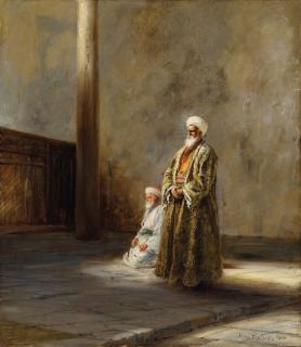 Max Friedrich Ferdinand Rabes - \'Gläubige\': Two arabs at Prayer