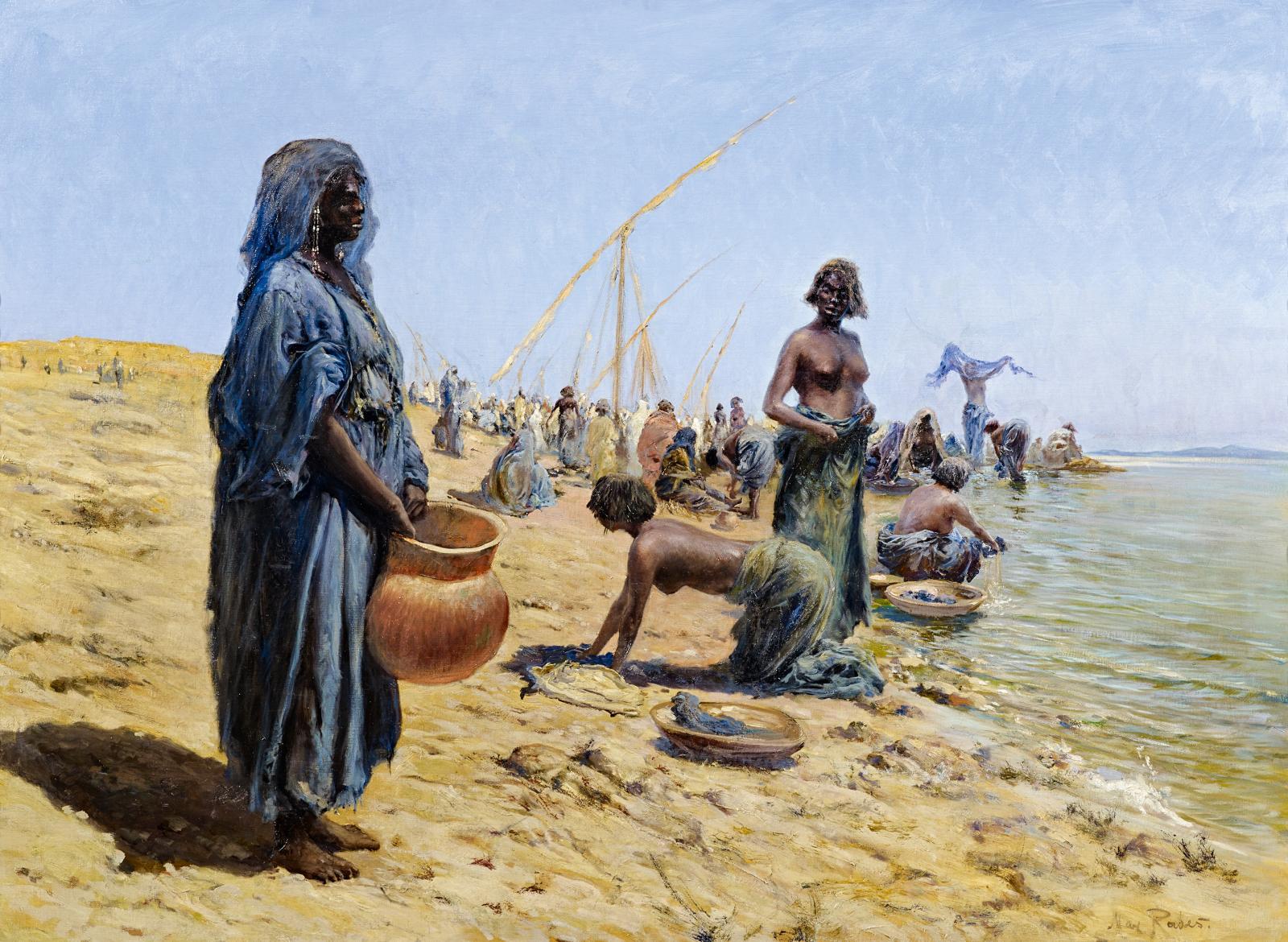 Max Friedrich Rabes - »Große Wäsche bei Omduran«.