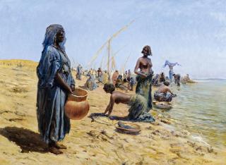 Max Friedrich Rabes - »Große Wäsche bei Omduran«.