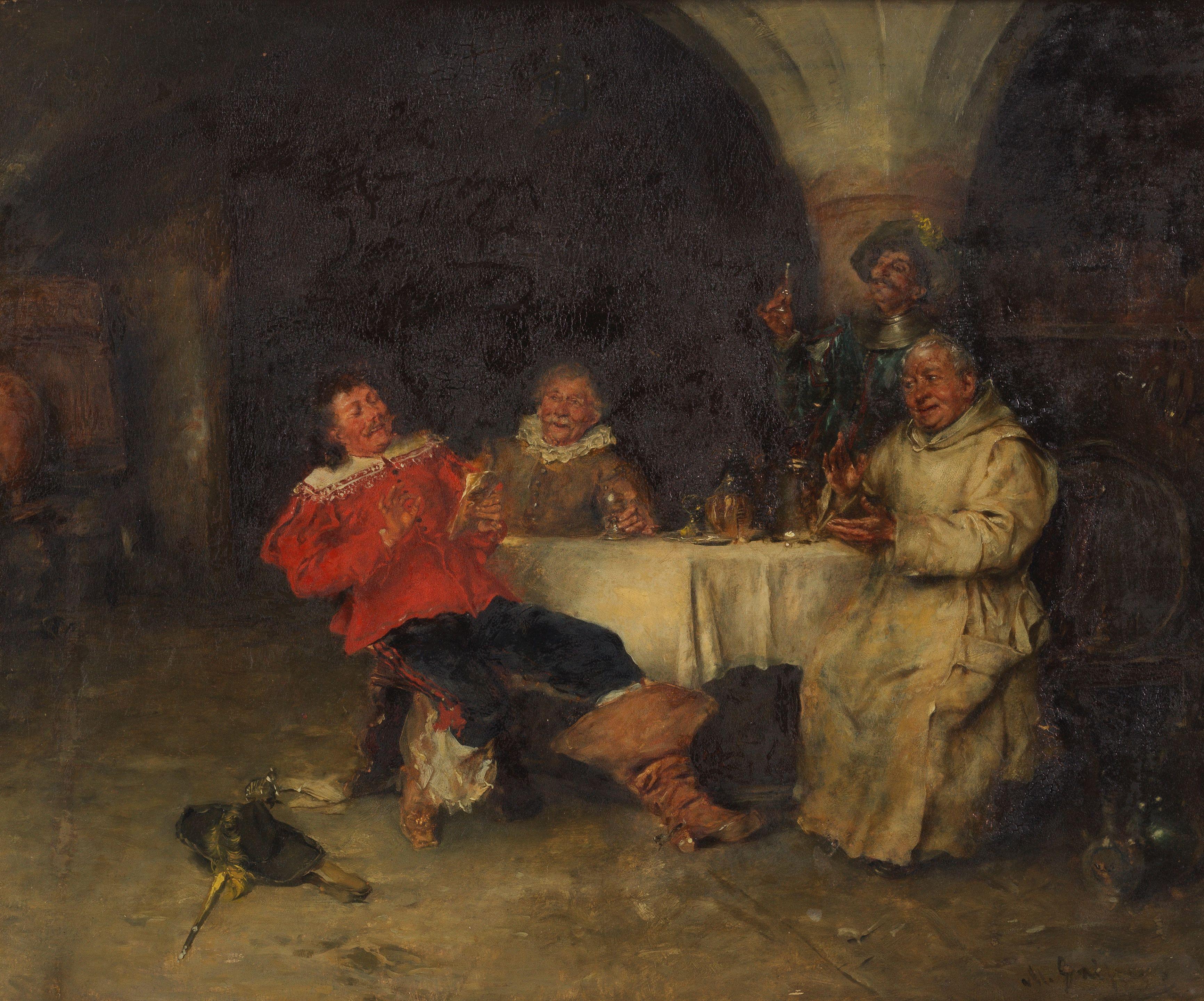 Max Gaisser - A monk entertaining cavaliers