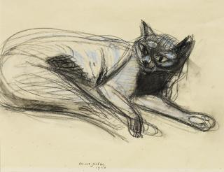 Max Gubler - Katze, 1950