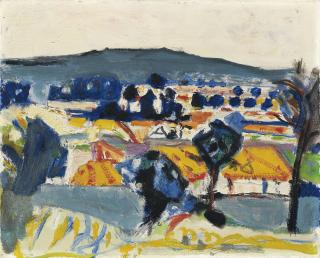 Max Gubler - Kleine Sommerlandschaft, Weininger Feld Unterengstringen, 1950