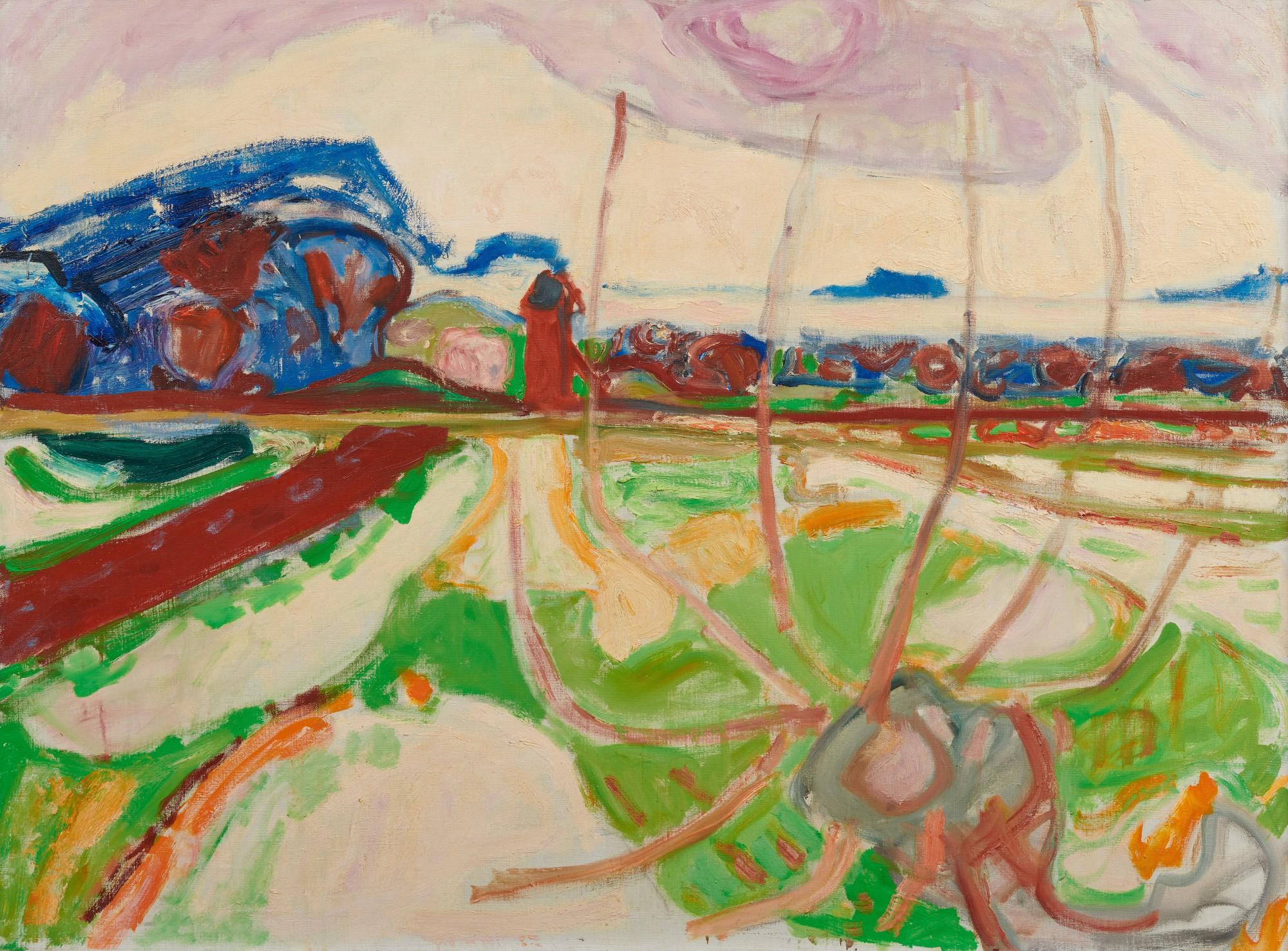 Max Gubler - Landschaft Mit Weidenstrunk