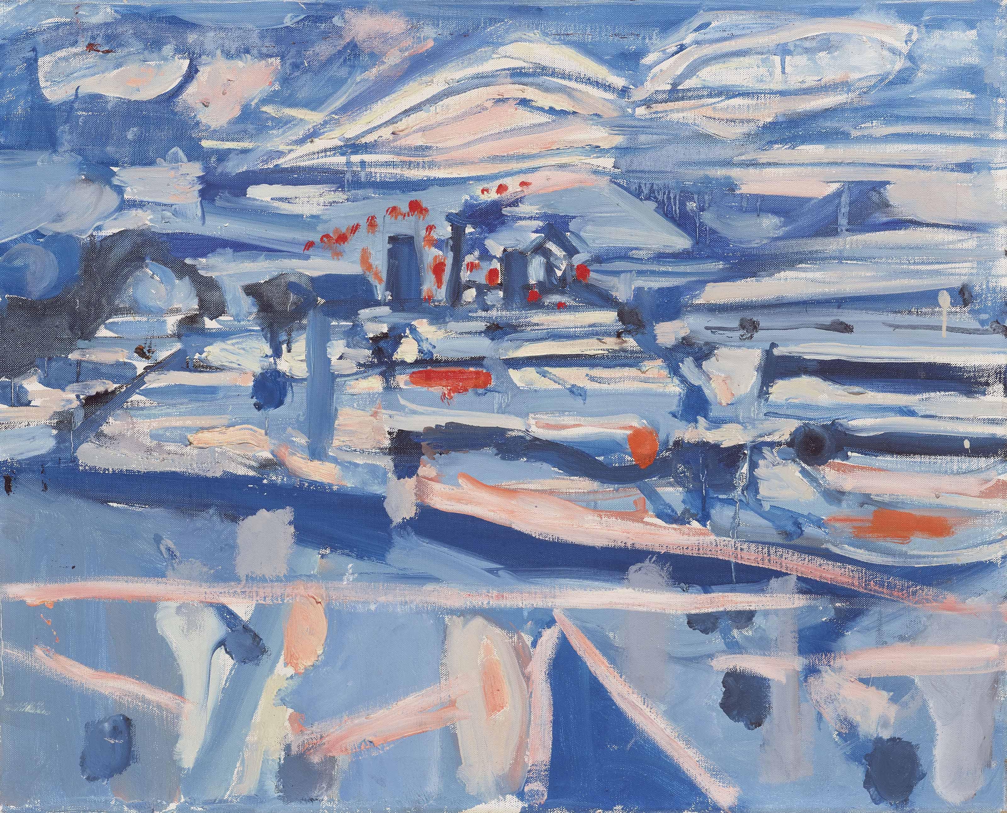 Max Gubler - Nachtlandschaft Unterengstringen, 1956