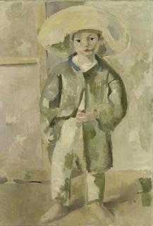 Max Gubler - Stehender Knabe mit Strohhut, Lipari, 1925