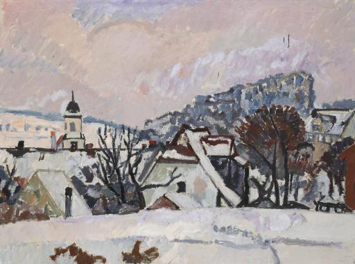 Max Gubler - Winterlandschaft, Kloster Fahr, 1942