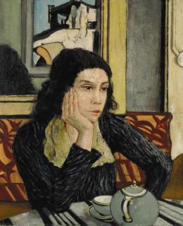 Max Kaus - Frau am Tisch I