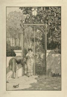 Max Klinger - 2 Bll. aus der Folge von 10 Bll.: Eine Liebe, Opus X.