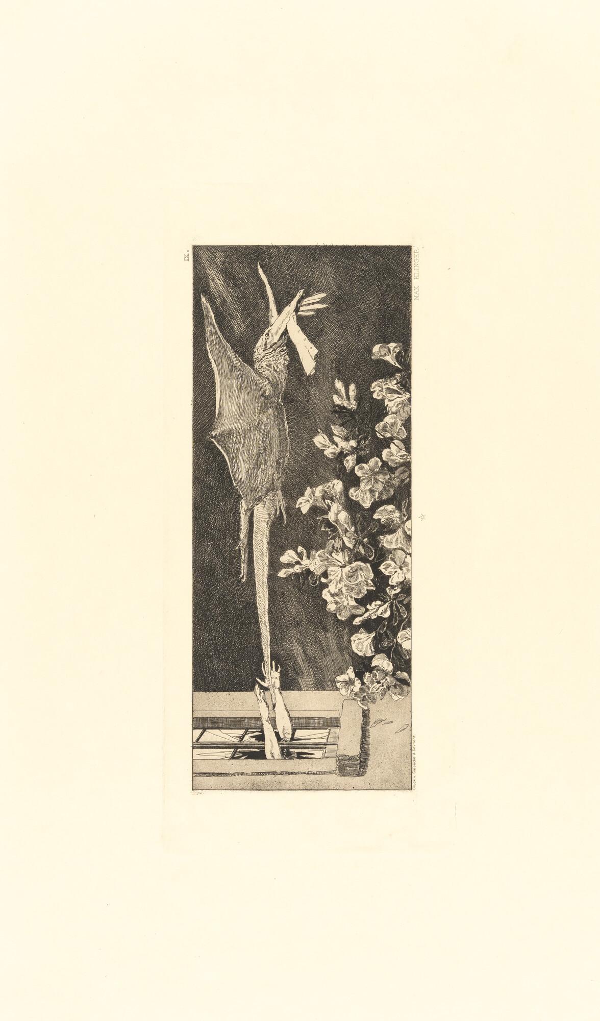 Max Klinger - „Entführung“, Bl. 9 aus der Folge: „Der Handschuh“ Opus VI