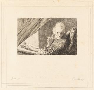 Max Klinger - „Nächtliche Lektüre“.