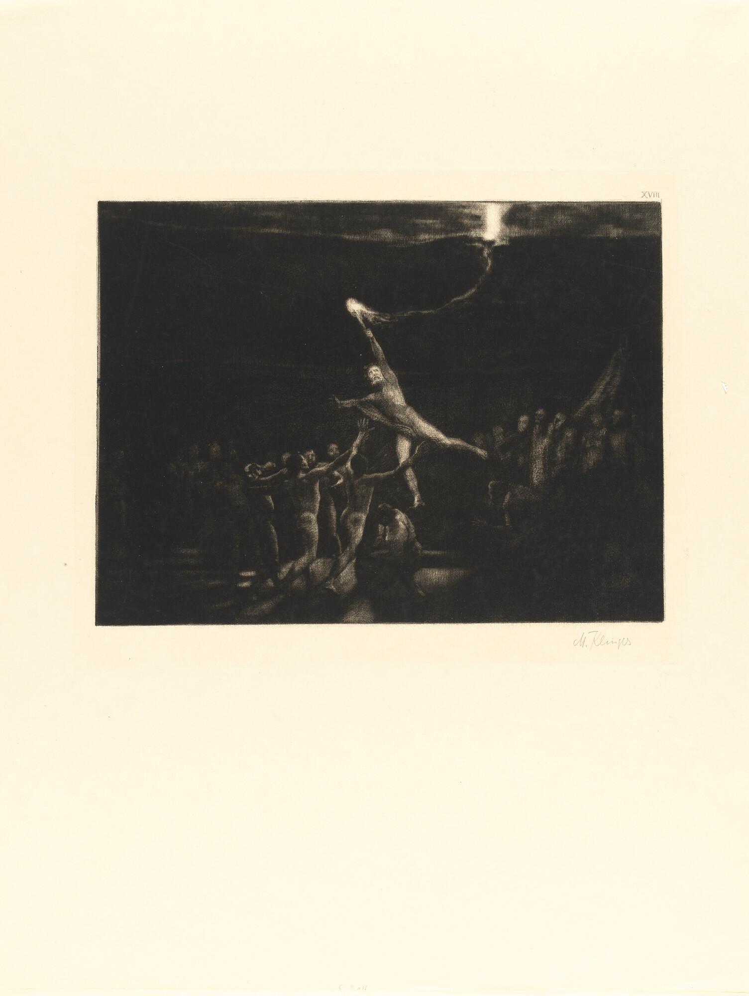 Max Klinger - Raub des Lichtes, Bl. 22 aus der Folge Opus XII (Brahms-Phantasie)