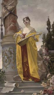Max Levis - A maiden playing the lute