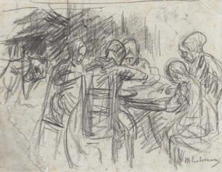 Max Liebermann - Am Tisch