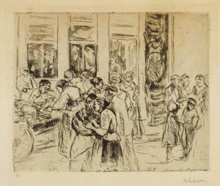 Max Liebermann - Aus dem Judenviertel in Amsterdam: Strassenhandel