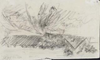 Max Liebermann - Bauernhaus (recto), Landschaft (verso)