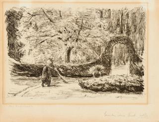 Max Liebermann - Bedienerin im Garten von Wannsee