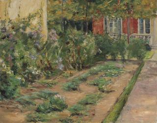 Max Liebermann - Blumenstanden am Gärtnerhäuschen nach Nordosten