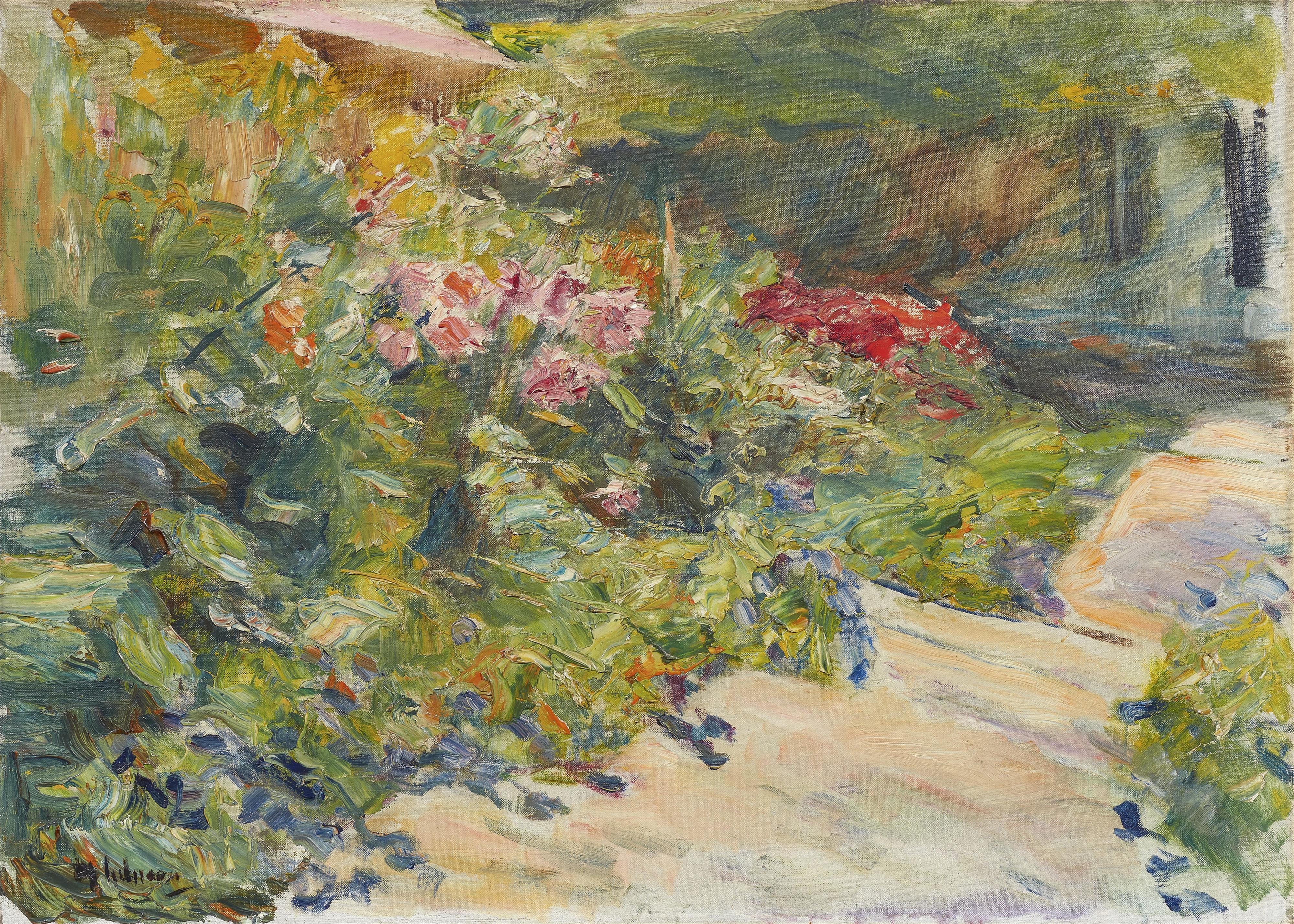 Max Liebermann - Blumenstauden am Gärtnerhaus nach Osten