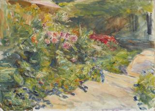 Max Liebermann - Blumenstauden am Gärtnerhaus nach Osten