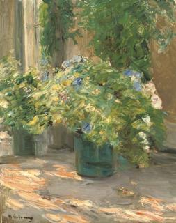 Max Liebermann - Blumentöpfe Vor Dem Haus