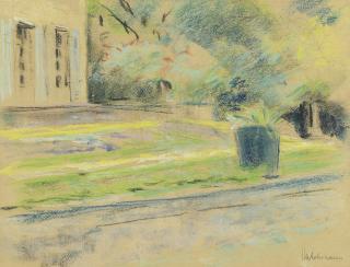 Max Liebermann - Die Blumenterrasse im Wannseegarten nach Nordwesten