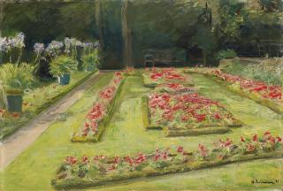 Max Liebermann - Die Blumenterrasse im Wannseegarten nach Süden
