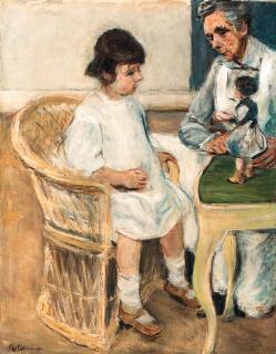 Max Liebermann - Die Enkelin im Korbsessel nach rechts