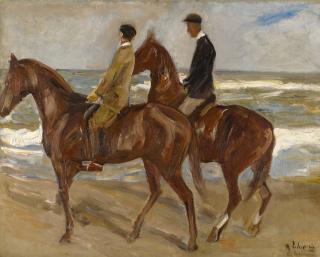 Max Liebermann - German two Riders On The Beach