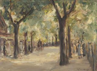 Max Liebermann - Grosse Seestrasse, In Wannsee Mit Spaziergängern