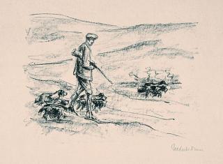 Max Liebermann - Jäger mit Spaniels