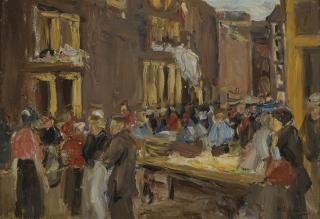 Max Liebermann - Judengasse In Amsterdam, Uildenburgersteeg Ecke Jodenbreestraat (Jewish Quarter In Amsterdam)