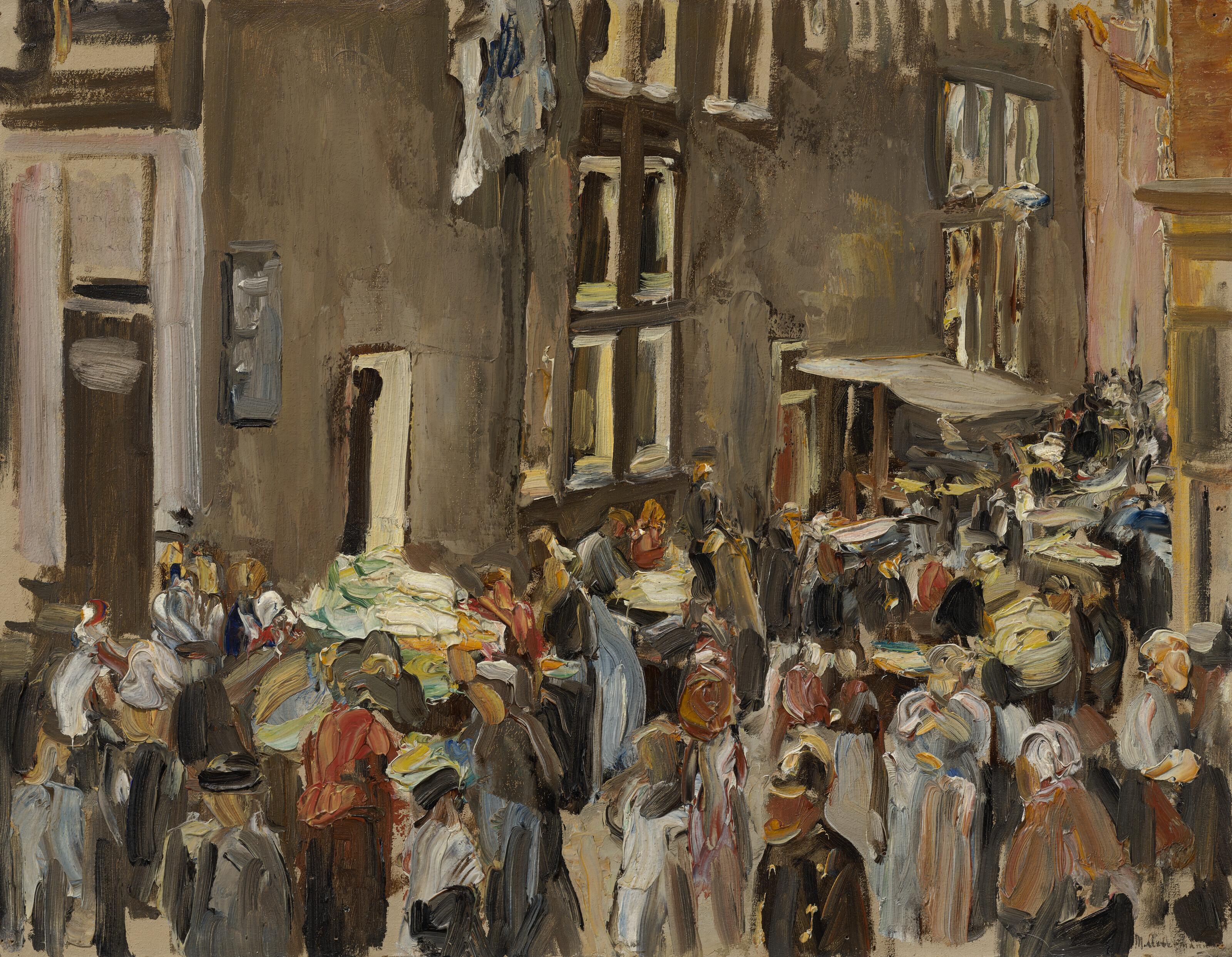 Max Liebermann - Judengasse in Amsterdam, Uilenburgersteeg Ecke Jodenbreestraat