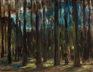 Max Liebermann - Liebespaar auf einem Spaziergang im Grunewald