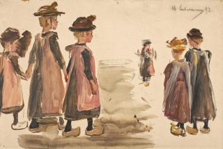 Max Liebermann - Ohne Titel (Mädchen).