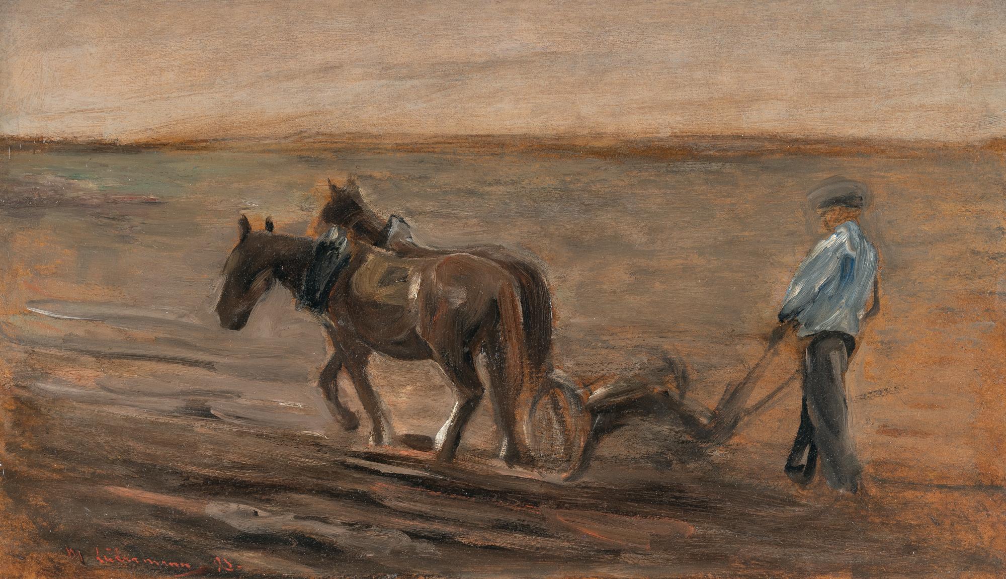 Max Liebermann - Pflügender Bauer