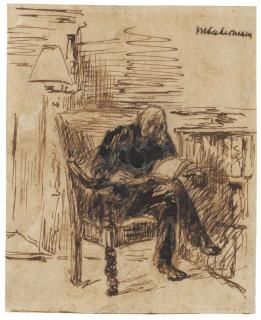 Max Liebermann - Selbstbildnis des Künstlers – Ehemals „Ex Libris Heinrich Tramm“