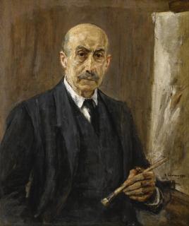 Max Liebermann - Selbstbildnis Im Anzug Der Saffelei (Self-Portrait Wearing A Suit Standing Next To An Easel)