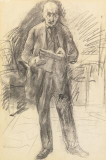 Max Liebermann - Selbstbildnis Im Anzug Vor Der Staffelei, Ganzfigur