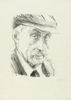 Max Liebermann - Selbstbildnis mit Mütze.