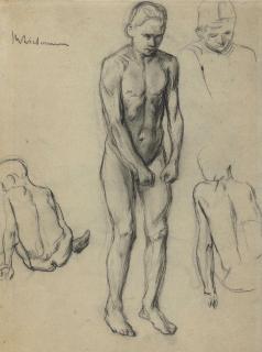 Max Liebermann - Study of nude youth