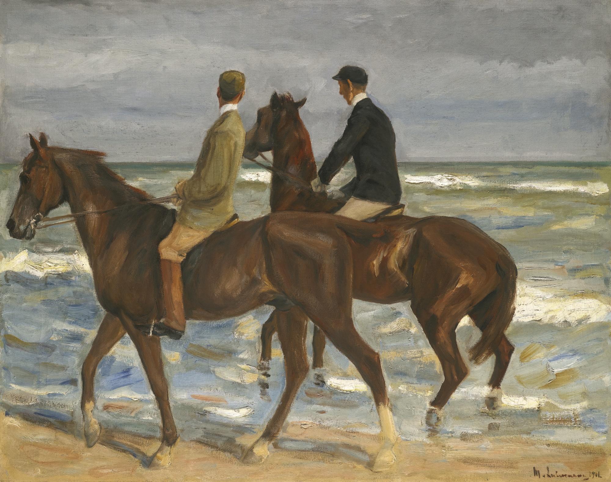 Max Liebermann - Zwei Reiter Am Strand Nach Links (Two Riders On The Beach To The Left)