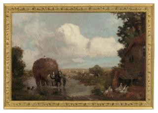 Max Ludby, R.I. - Crossing the ford; and To the hayfields