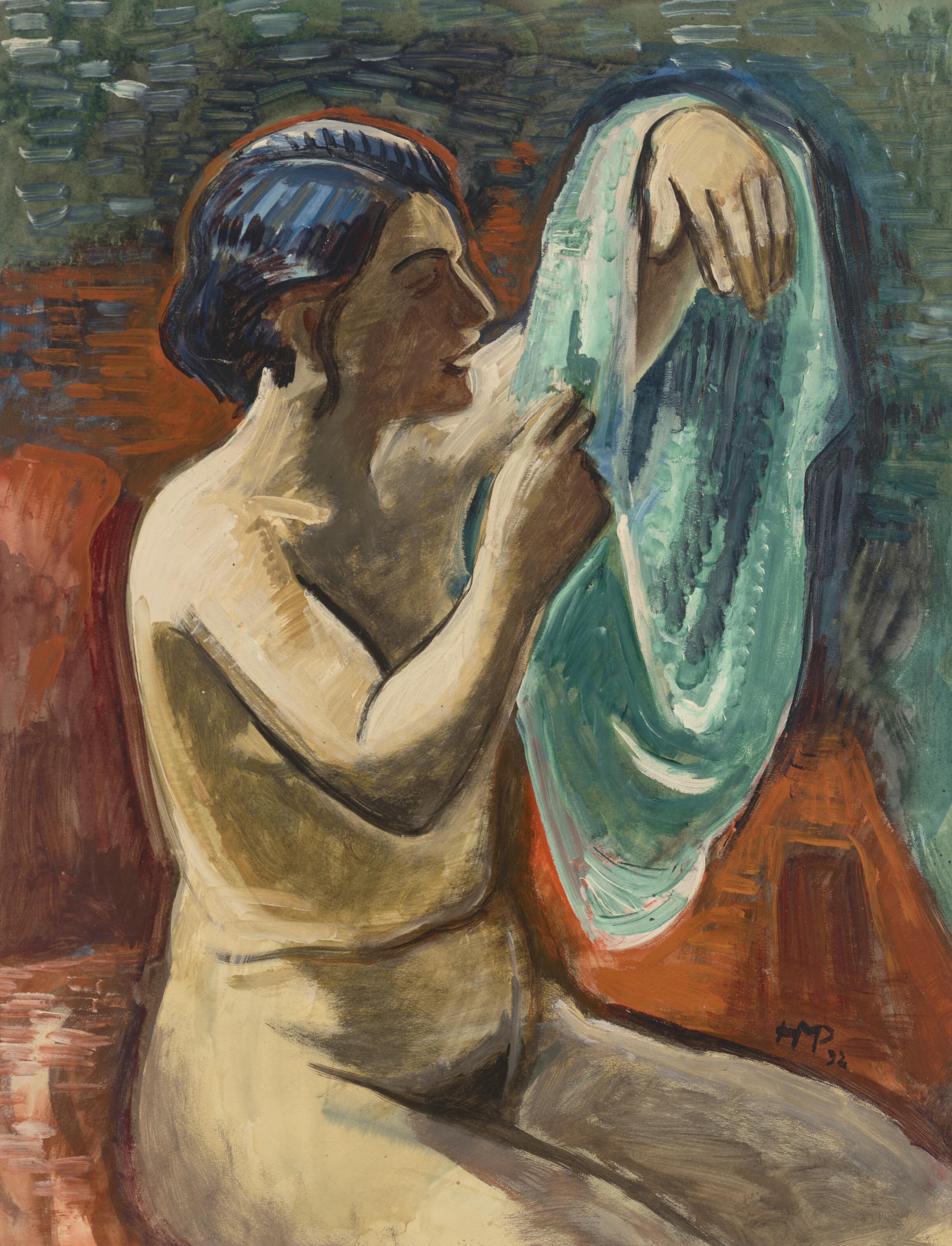 Max Pechstein - Akt III, sitzend von vorne (Marta)