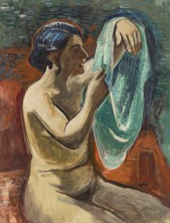 Max Pechstein - Akt III, sitzend von vorne (Marta)