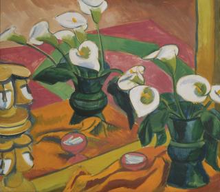 Max Pechstein - Calla-Stilleben Im Spiegel (Still Life With Calla Lilies In The Mirror)