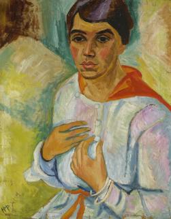 Max Pechstein - Damenbildnis (Charlotte Pechstein) (Portrait Of A Lady, Charlotte Pechstein)