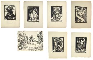 Max Pechstein - Exotische Köpfe (Krüger H184-190)