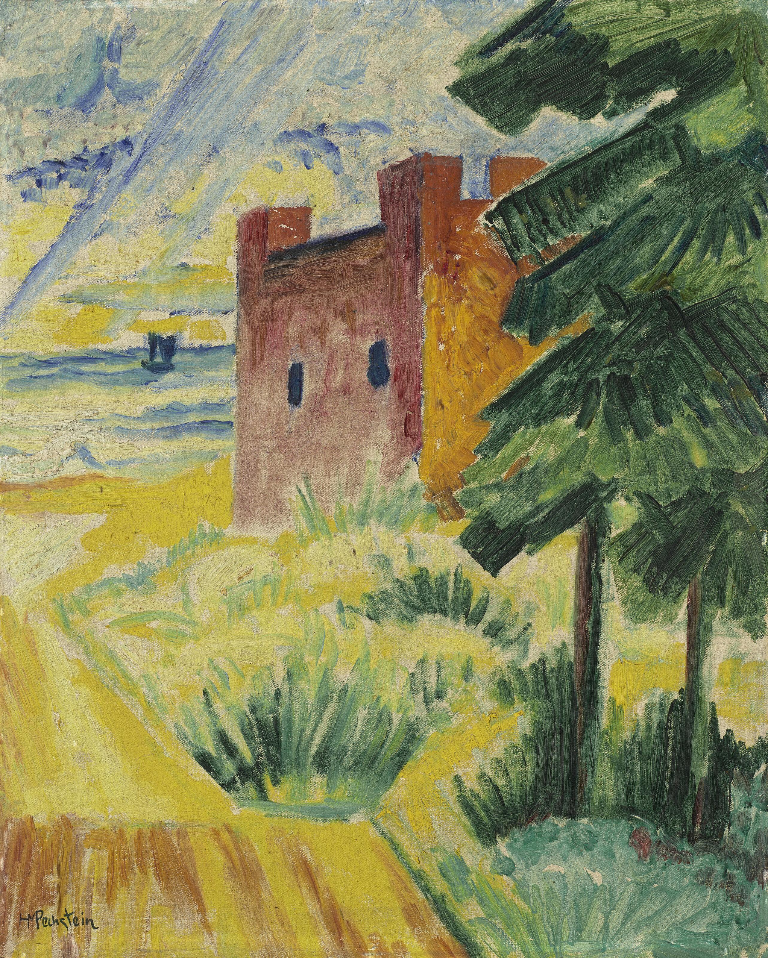 Max Pechstein - Rettungshaus in den Dünen