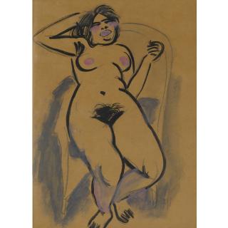 Max Pechstein - Sitzender Akt